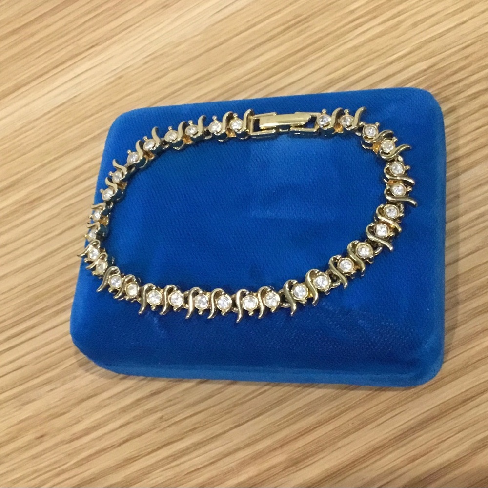 Park Lane Signed Gold ToneTennis Bracelet